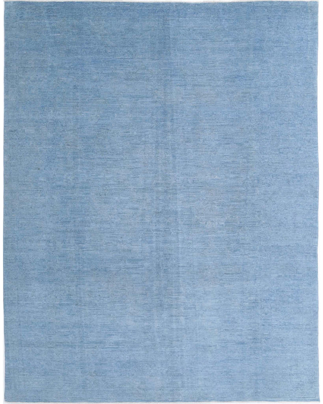 Overdye 7' 11" X 10' 3" Hand Knotted Wool Rug 7' 11" X 10' 3" (241 X 312) / Blue / Wool