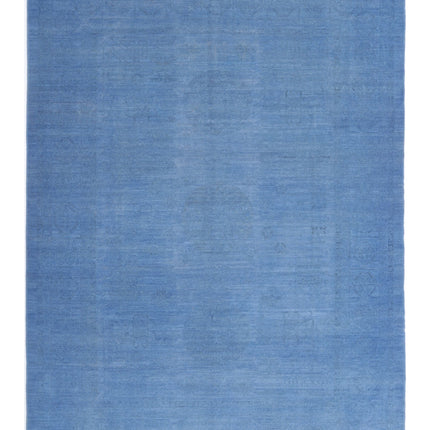 Overdye 8' 10" X 12' 1" Hand Knotted Wool Rug 8' 10" X 12' 1" (269 X 368) / Blue / Wool