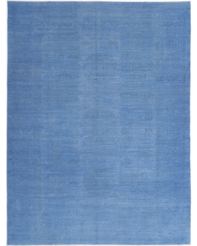 Overdye 8' 10" X 12' 1" Hand Knotted Wool Rug 8' 10" X 12' 1" (269 X 368) / Blue / Wool