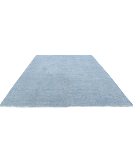 Overdye 9' 2" X 11' 10" Hand Knotted Wool Rug 9' 2" X 11' 10" (280 X 361) / Blue / Wool