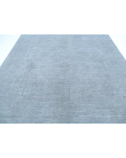 Overdye 9' 2" X 11' 10" Hand Knotted Wool Rug 9' 2" X 11' 10" (280 X 361) / Blue / Wool