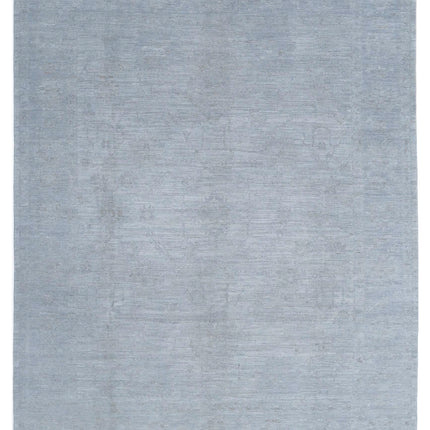 Overdye 9' 2" X 11' 10" Hand Knotted Wool Rug 9' 2" X 11' 10" (280 X 361) / Blue / Wool