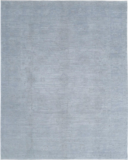 Overdye 9' 2" X 11' 10" Hand Knotted Wool Rug 9' 2" X 11' 10" (280 X 361) / Blue / Wool