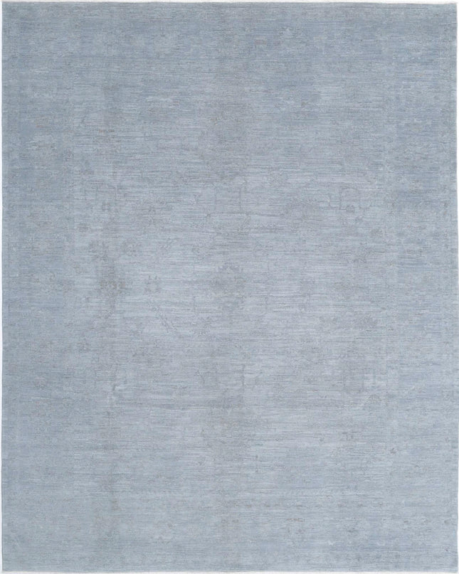 Overdye 9' 2" X 11' 10" Hand Knotted Wool Rug 9' 2" X 11' 10" (280 X 361) / Blue / Wool