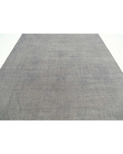 Overdye 8' 3" X 11' 9" Hand Knotted Wool Rug 8' 3" X 11' 9" (251 X 358) / Grey / Wool