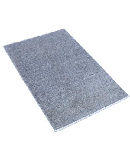 Overdye 2' 0" X 3' 1" Hand Knotted Wool Rug 2' 0" X 3' 1" (61 X 94) / Grey / Wool
