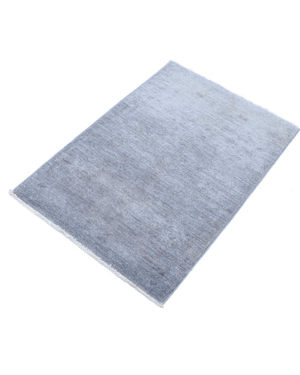 Overdye 2' 0" X 3' 1" Hand Knotted Wool Rug 2' 0" X 3' 1" (61 X 94) / Grey / Wool
