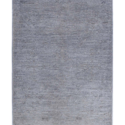 Overdye 2' 0" X 3' 1" Hand Knotted Wool Rug 2' 0" X 3' 1" (61 X 94) / Grey / Wool