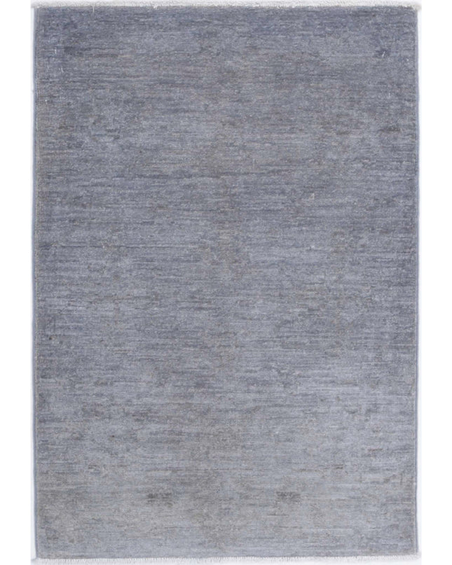 Overdye 2' 0" X 3' 1" Hand Knotted Wool Rug 2' 0" X 3' 1" (61 X 94) / Grey / Wool