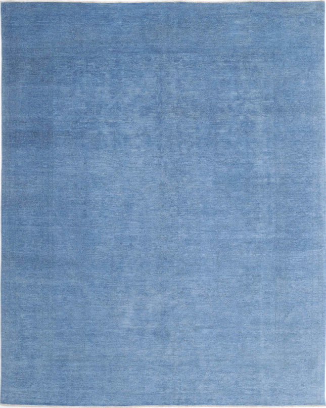 Overdye 8' 1" X 10' 0" Hand Knotted Wool Rug 8' 1" X 10' 0" (246 X 305) / Blue / Wool