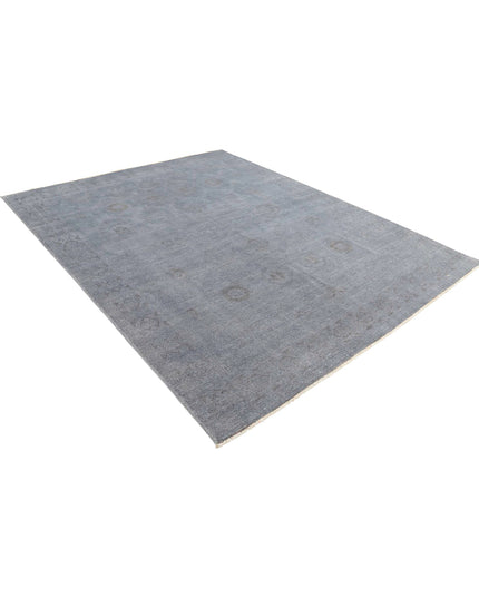 Overdye 7' 10" X 9' 9" Hand Knotted Wool Rug 7' 10" X 9' 9" (239 X 297) / Grey / Wool