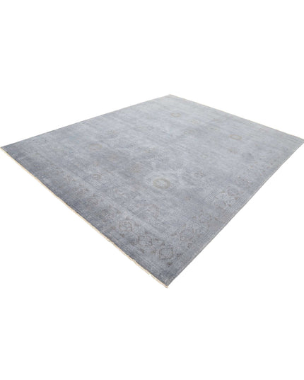 Overdye 7' 10" X 9' 9" Hand Knotted Wool Rug 7' 10" X 9' 9" (239 X 297) / Grey / Wool