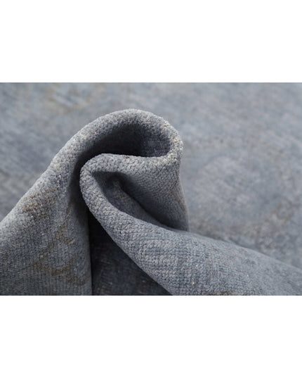 Overdye 7' 10" X 9' 9" Hand Knotted Wool Rug 7' 10" X 9' 9" (239 X 297) / Grey / Wool
