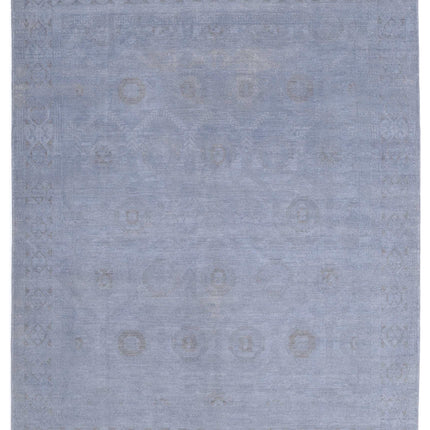 Overdye 7' 10" X 9' 9" Hand Knotted Wool Rug 7' 10" X 9' 9" (239 X 297) / Grey / Wool