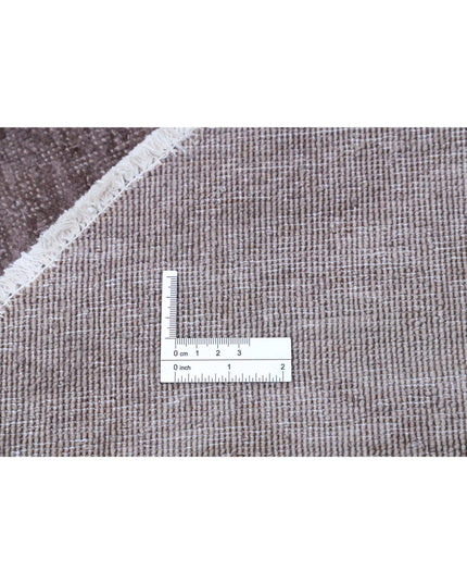 Overdye 7' 8" X 7' 7" Hand Knotted Wool Rug 7' 8" X 7' 7" (234 X 231) / Brown / Wool