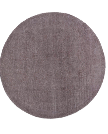 Overdye 7' 8" X 7' 7" Hand Knotted Wool Rug 7' 8" X 7' 7" (234 X 231) / Brown / Wool