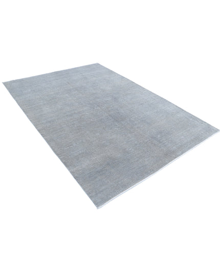 Overdye 6' 1" X 8' 8" Hand Knotted Wool Rug 6' 1" X 8' 8" (185 X 264) / Grey / Wool