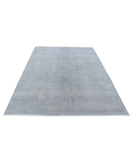 Overdye 6' 1" X 8' 8" Hand Knotted Wool Rug 6' 1" X 8' 8" (185 X 264) / Grey / Wool