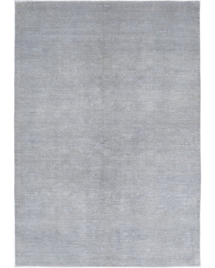 Overdye 6' 1" X 8' 8" Hand Knotted Wool Rug 6' 1" X 8' 8" (185 X 264) / Grey / Wool