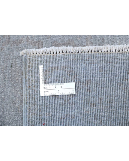 Overdye 2' 5" X 9' 0" Hand Knotted Wool Rug 2' 5" X 9' 0" (74 X 274) / Grey / Wool