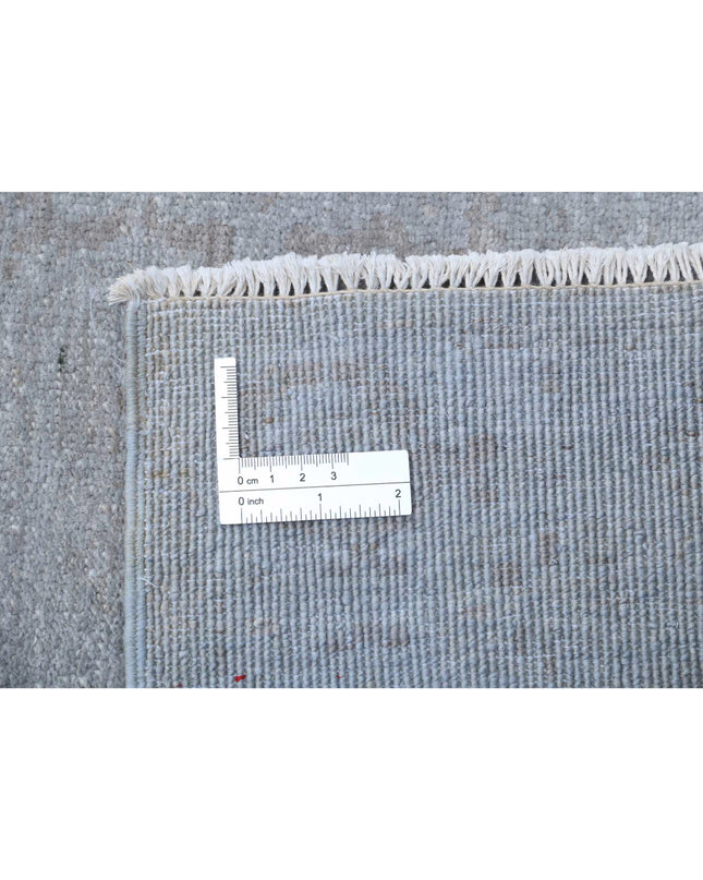 Overdye 2' 5" X 9' 0" Hand Knotted Wool Rug 2' 5" X 9' 0" (74 X 274) / Grey / Wool