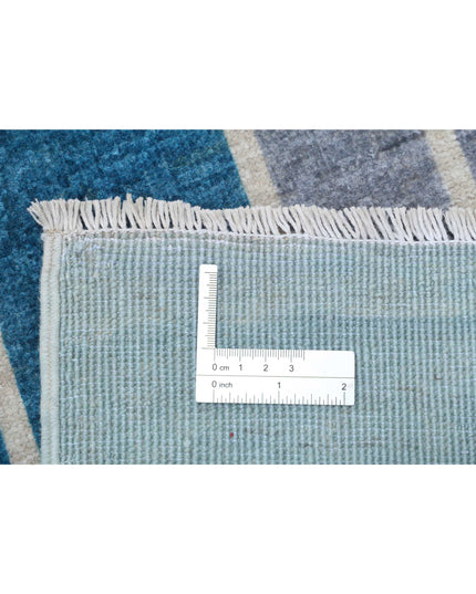 Overdye 2' 9" X 3' 10" Hand Knotted Wool Rug 2' 9" X 3' 10" (84 X 117) / Grey / Wool