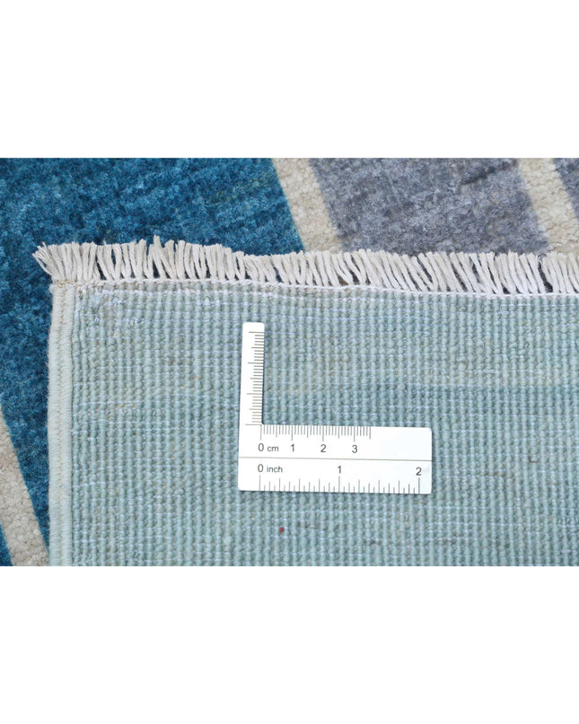 Overdye 2' 9" X 3' 10" Hand Knotted Wool Rug 2' 9" X 3' 10" (84 X 117) / Grey / Wool