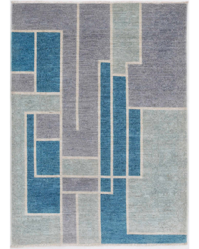 Overdye 2' 9" X 3' 10" Hand Knotted Wool Rug 2' 9" X 3' 10" (84 X 117) / Grey / Wool