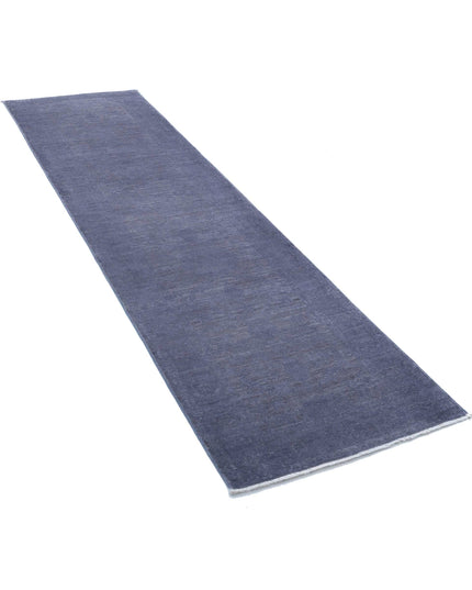 Overdye 2' 6" X 9' 6" Hand Knotted Wool Rug 2' 6" X 9' 6" (76 X 290) / Grey / Wool