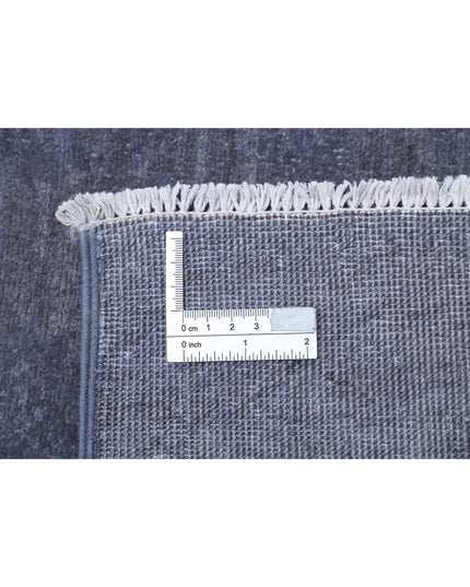 Overdye 2' 6" X 9' 6" Hand Knotted Wool Rug 2' 6" X 9' 6" (76 X 290) / Grey / Wool
