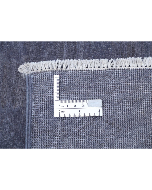 Overdye 2' 6" X 9' 6" Hand Knotted Wool Rug 2' 6" X 9' 6" (76 X 290) / Grey / Wool