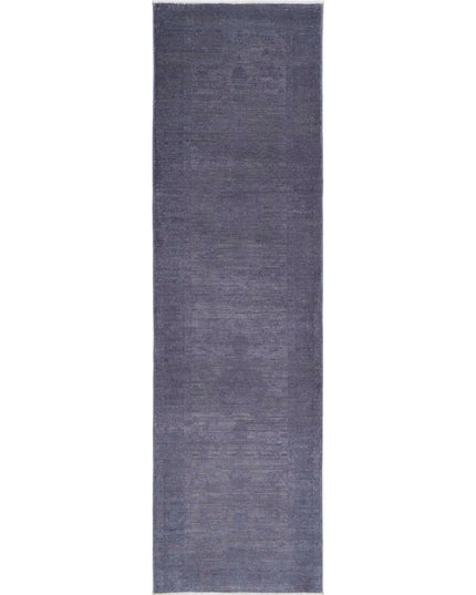 Overdye 2' 6" X 9' 6" Hand Knotted Wool Rug 2' 6" X 9' 6" (76 X 290) / Grey / Wool