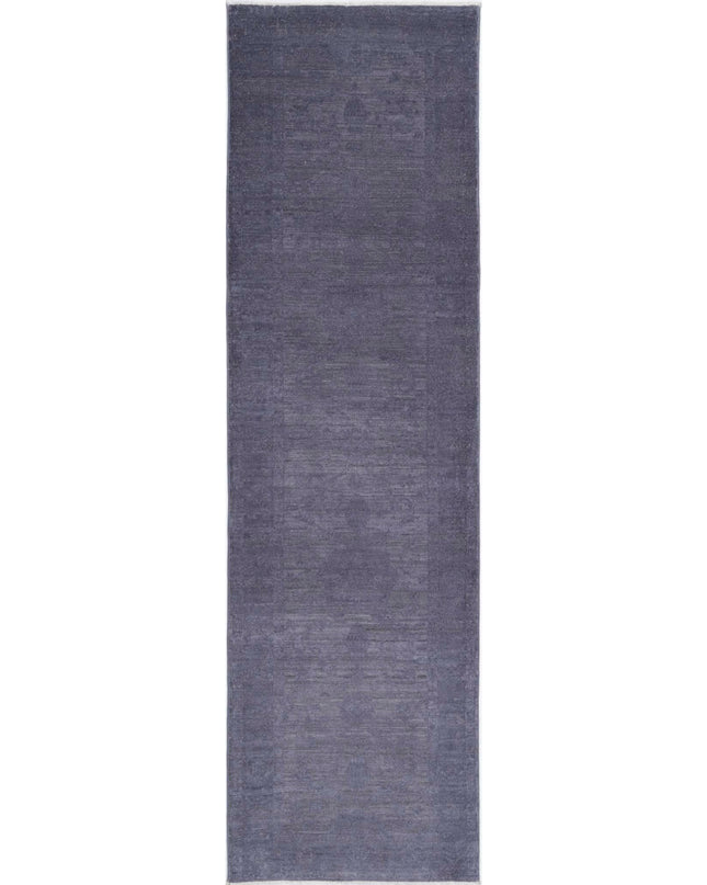 Overdye 2' 6" X 9' 6" Hand Knotted Wool Rug 2' 6" X 9' 6" (76 X 290) / Grey / Wool