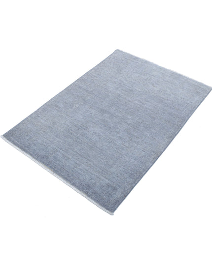 Overdye 2' 9" X 4' 0" Hand Knotted Wool Rug 2' 9" X 4' 0" (84 X 122) / Grey / Wool