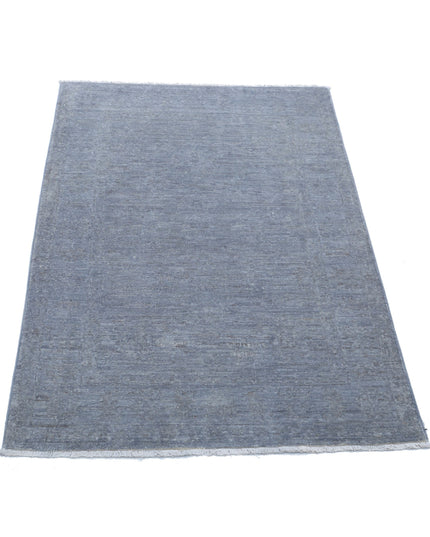 Overdye 2' 9" X 4' 0" Hand Knotted Wool Rug 2' 9" X 4' 0" (84 X 122) / Grey / Wool