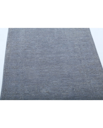 Overdye 2' 9" X 4' 0" Hand Knotted Wool Rug 2' 9" X 4' 0" (84 X 122) / Grey / Wool