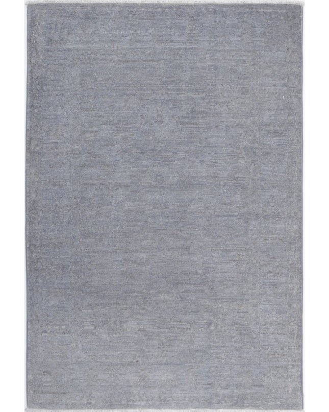 Overdye 2' 9" X 4' 0" Hand Knotted Wool Rug 2' 9" X 4' 0" (84 X 122) / Grey / Wool