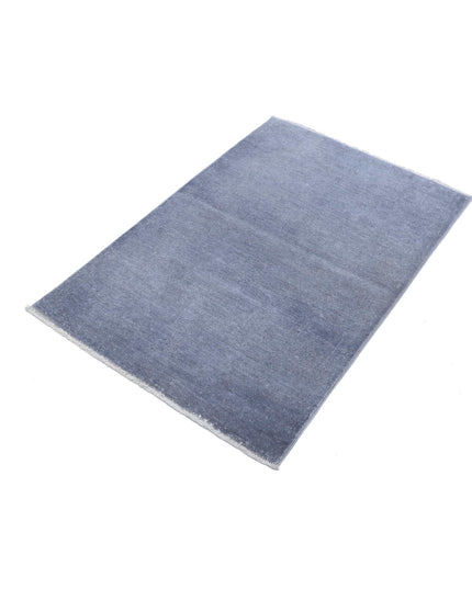 Overdye 2' 9" X 4' 0" Hand Knotted Wool Rug 2' 9" X 4' 0" (84 X 122) / Grey / Wool