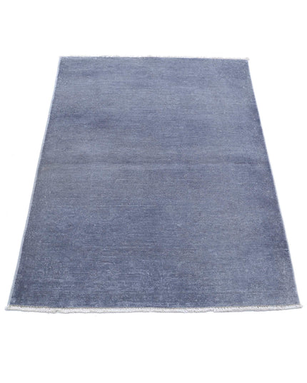 Overdye 2' 9" X 4' 0" Hand Knotted Wool Rug 2' 9" X 4' 0" (84 X 122) / Grey / Wool