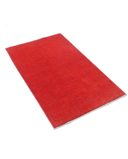 Overdye 2' 7" X 4' 2" Hand Knotted Wool Rug 2' 7" X 4' 2" (79 X 127) / Red / Wool