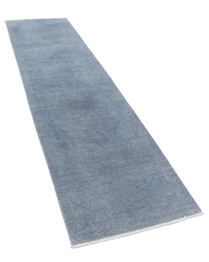 Overdye 2' 7" X 10' 0" Hand Knotted Wool Rug 2' 7" X 10' 0" (79 X 305) / Grey / Wool
