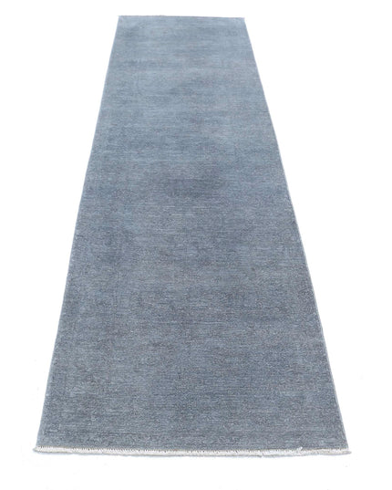 Overdye 2' 7" X 10' 0" Hand Knotted Wool Rug 2' 7" X 10' 0" (79 X 305) / Grey / Wool