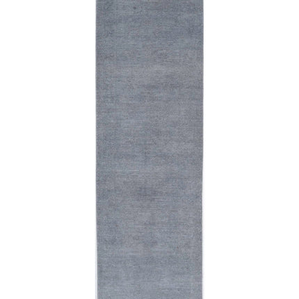 Overdye 2' 7" X 10' 0" Hand Knotted Wool Rug 2' 7" X 10' 0" (79 X 305) / Grey / Wool