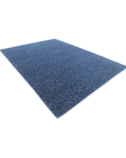 Overdye 8' 10" X 11' 9" Hand Knotted Wool Rug 8' 10" X 11' 9" (269 X 358) / Blue / Wool
