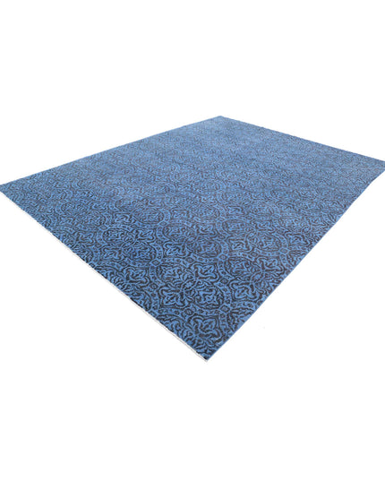 Overdye 8' 10" X 11' 9" Hand Knotted Wool Rug 8' 10" X 11' 9" (269 X 358) / Blue / Wool