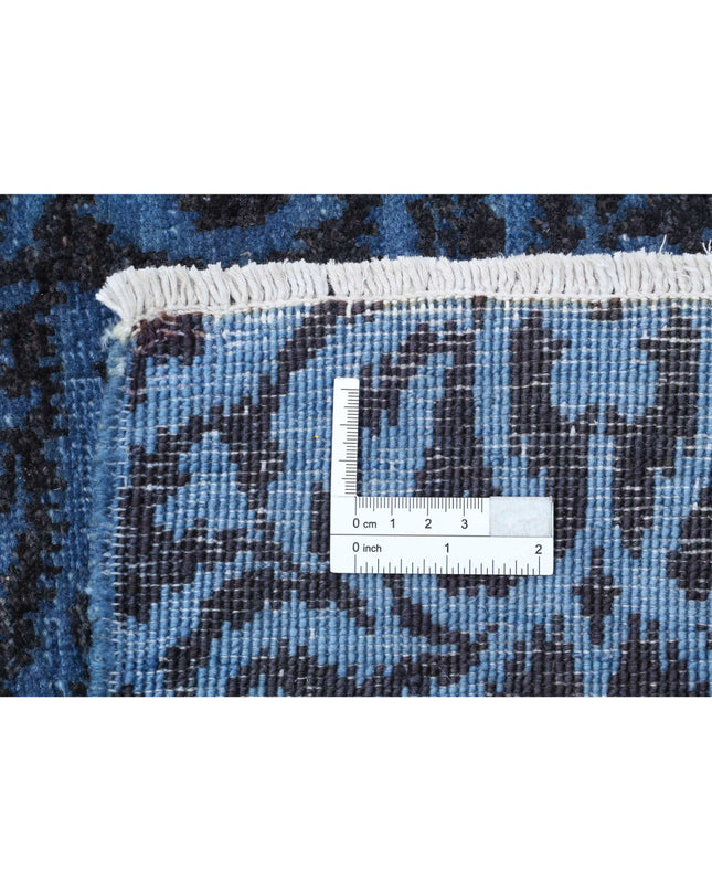 Overdye 8' 10" X 11' 9" Hand Knotted Wool Rug 8' 10" X 11' 9" (269 X 358) / Blue / Wool