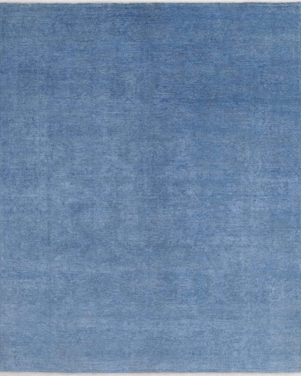 Overdye 8' 0" X 9' 9" Hand Knotted Wool Rug 8' 0" X 9' 9" (244 X 297) / Blue / Wool