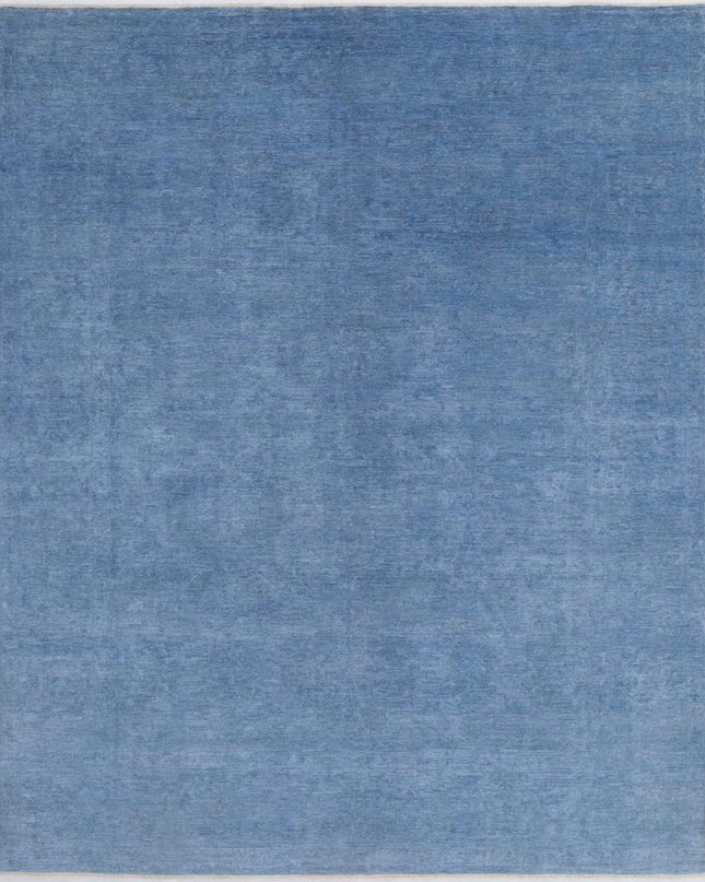 Overdye 8' 0" X 9' 9" Hand Knotted Wool Rug 8' 0" X 9' 9" (244 X 297) / Blue / Wool