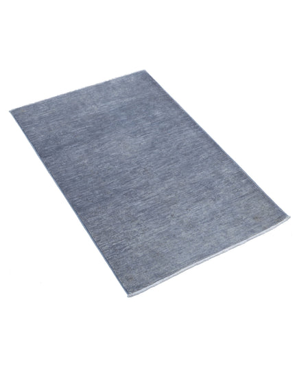 Overdye 2' 1" X 3' 3" Hand Knotted Wool Rug 2' 1" X 3' 3" (63 X 99) / Grey / Wool