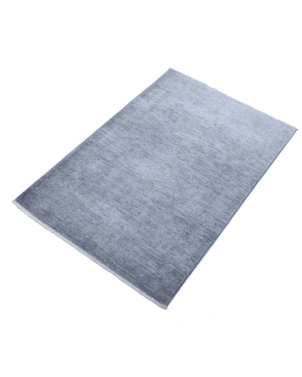 Overdye 2' 1" X 3' 3" Hand Knotted Wool Rug 2' 1" X 3' 3" (63 X 99) / Grey / Wool